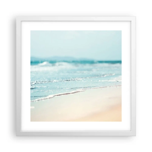 Poster in white frmae - Warmth and Breeze - 40x40 cm