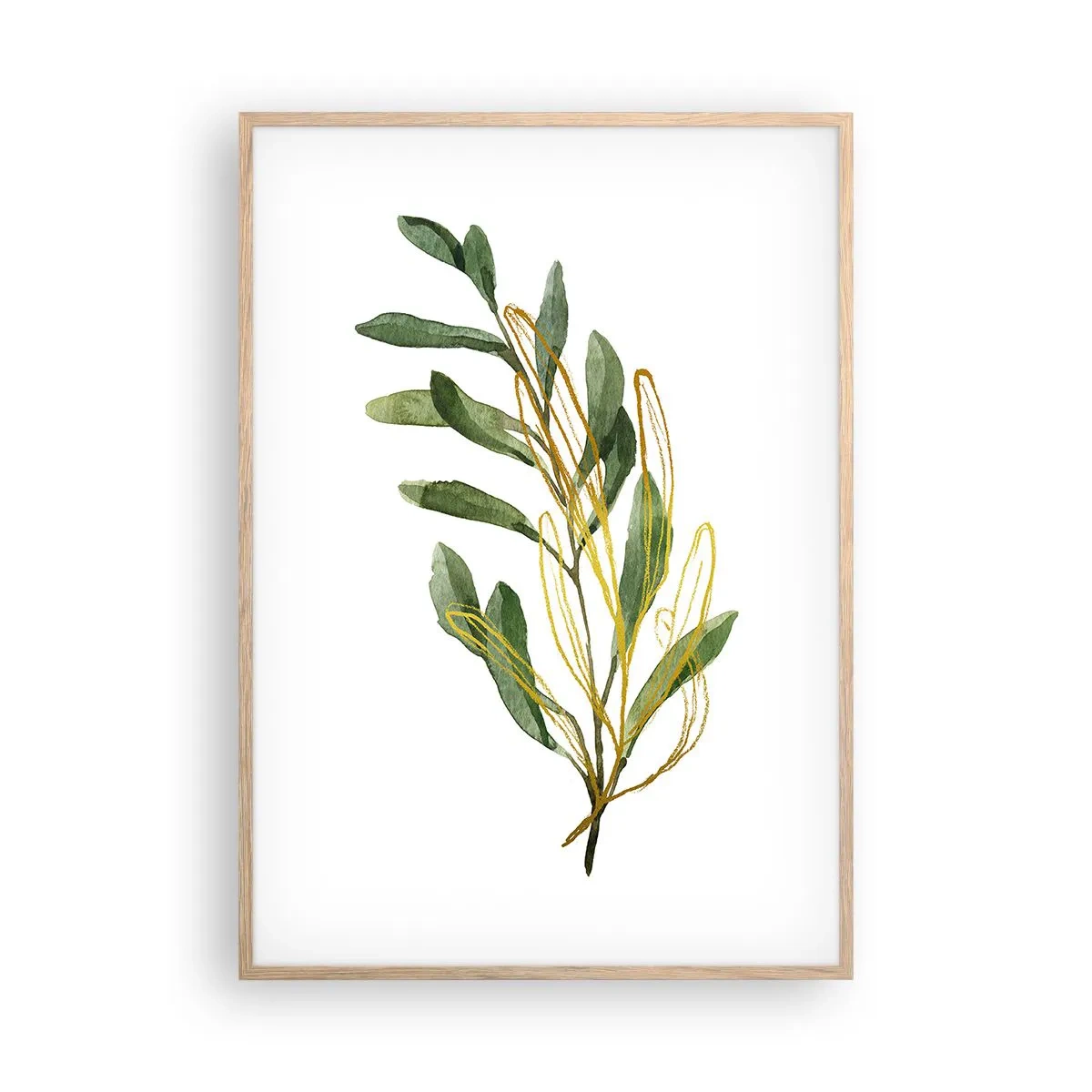 Poster in light oak frame - All that Is Good - 70x100 cm