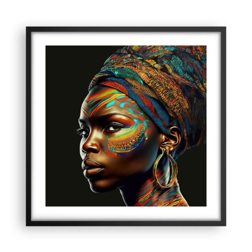 Poster in black frame - African Queen - 50x50 cm