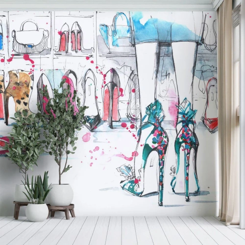 Custom Wallpaper Standard Eco - Open, Sesame! - Women's Wardrobe, Fashion, Bag