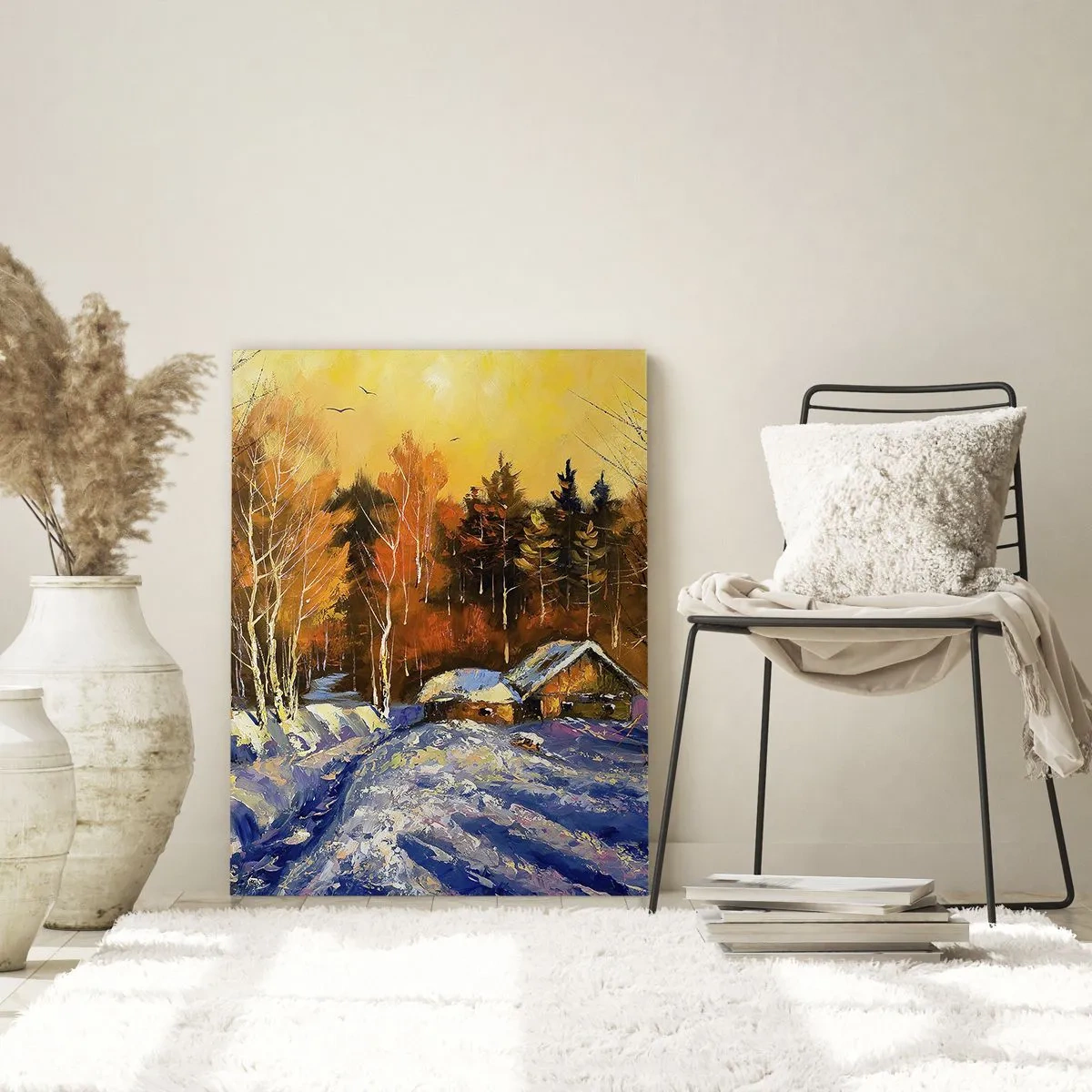 Glass picture - Winter Impression in the Sun - 50x70 cm