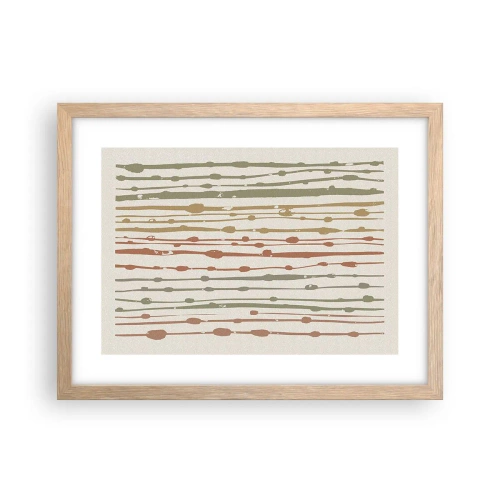 Poster in light oak frame - Musical Colour Notation - 40x30 cm