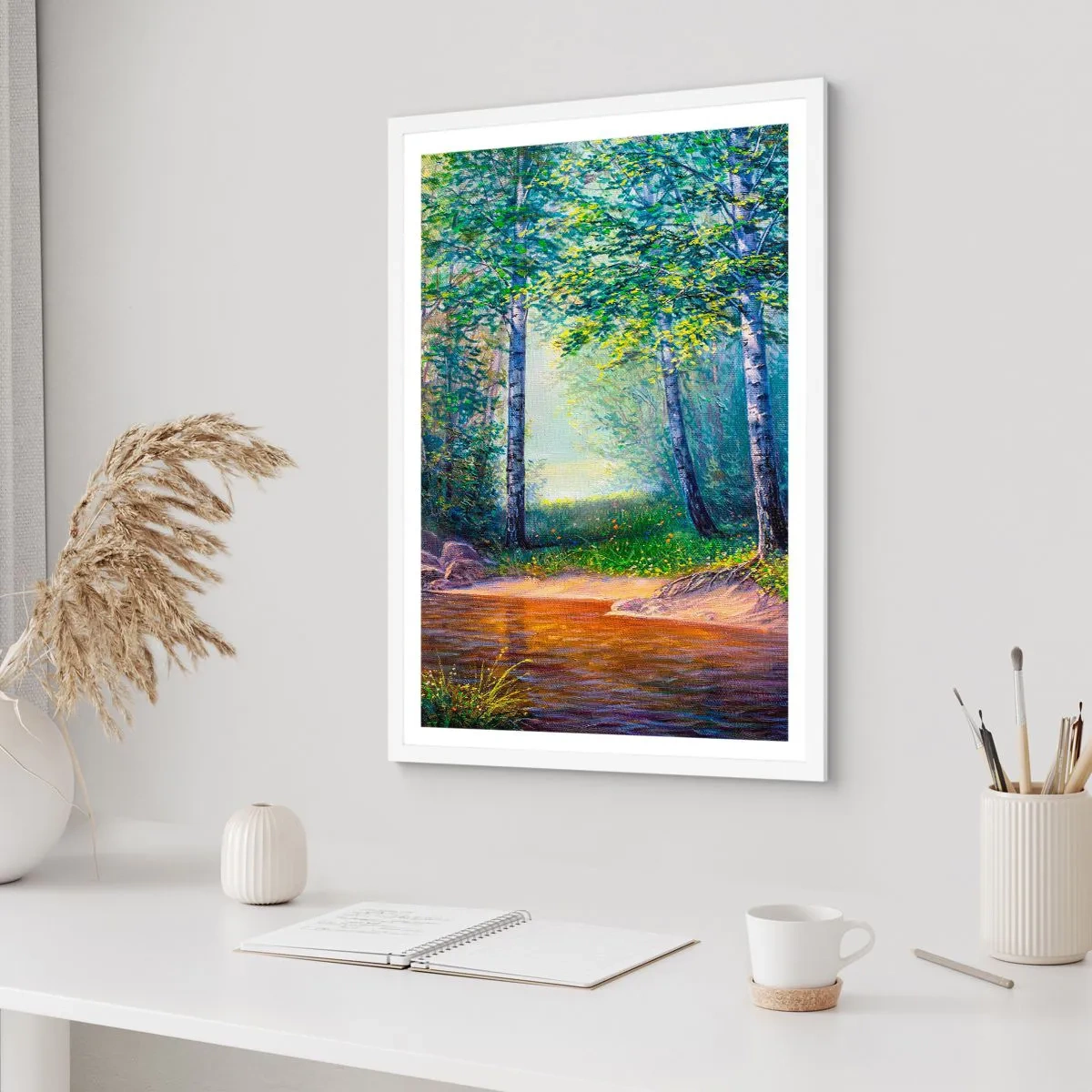Poster in white frmae - Idyllic Scenery - 50x70 cm