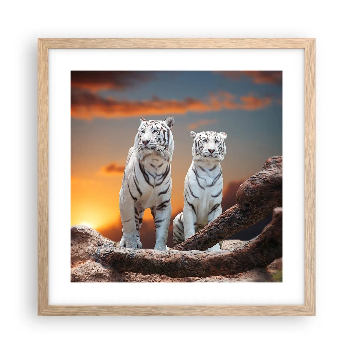 Poster in light oak frame - Just Like in Narnia - 40x40 cm