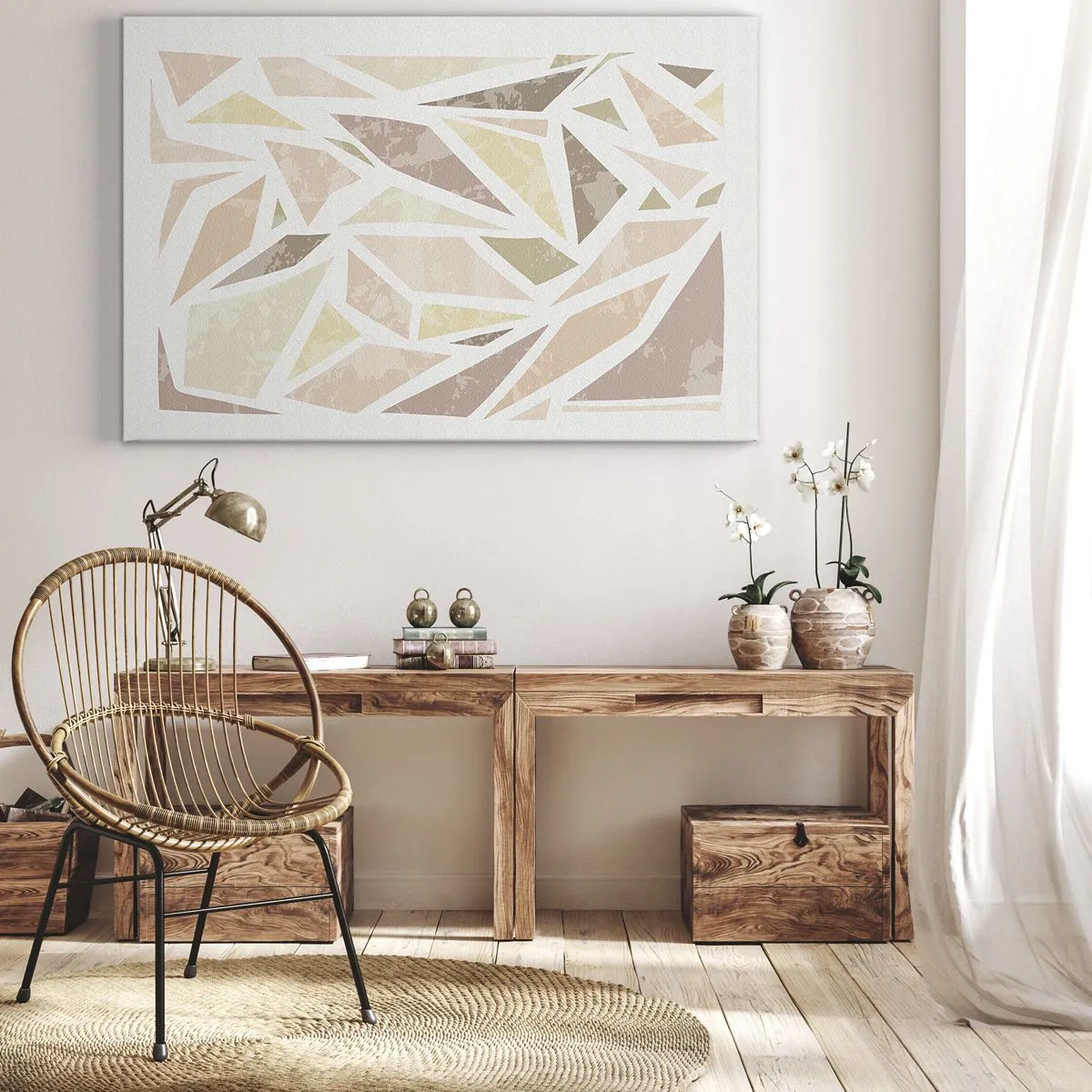 Canvas picture - Stained Glass Composition - 100x70 cm