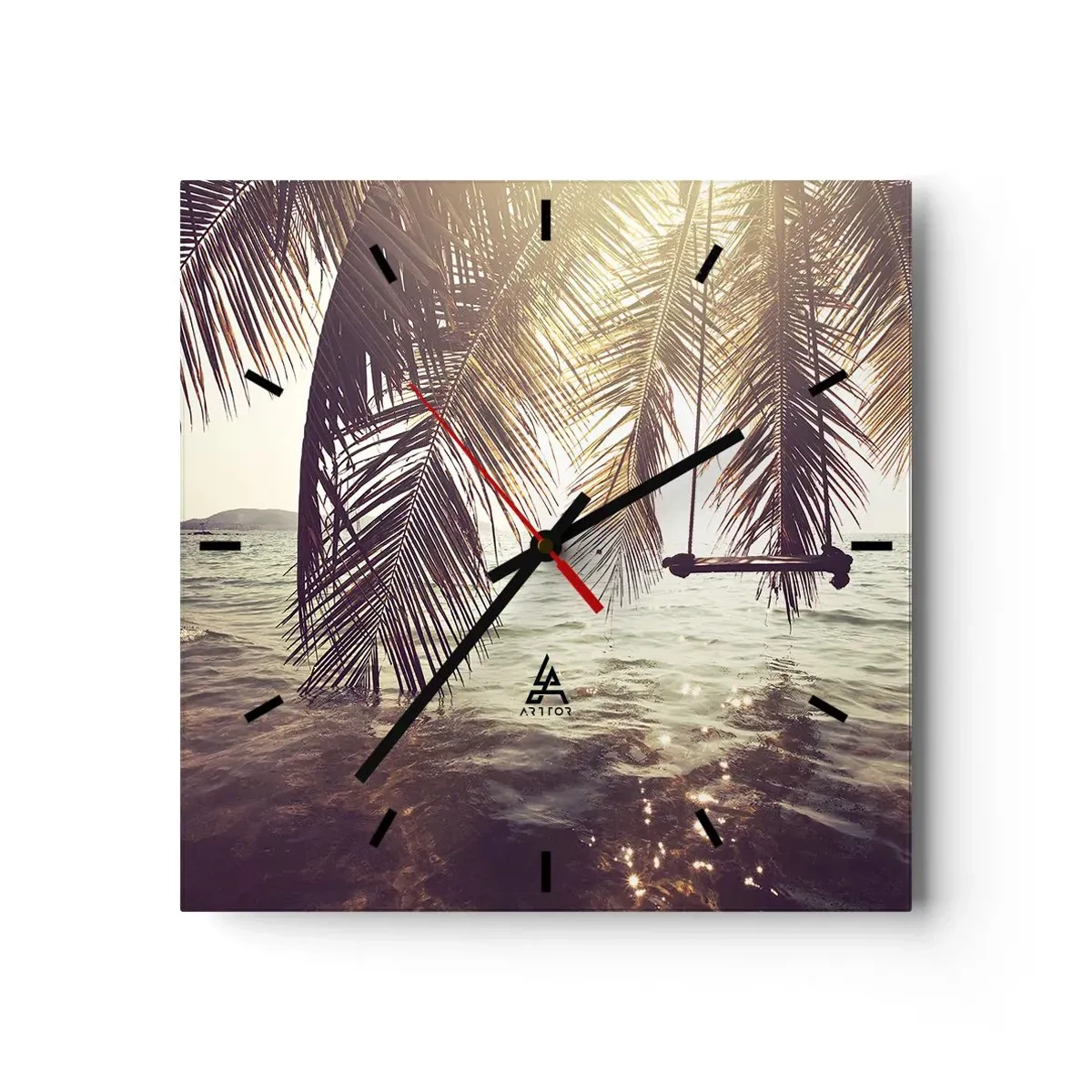 Wall clock - Clock on glass - You Can Dream as Much as You Wish - 30x30 cm