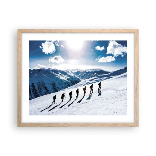 Poster in light oak frame - Team of Conquerors - 50x40 cm