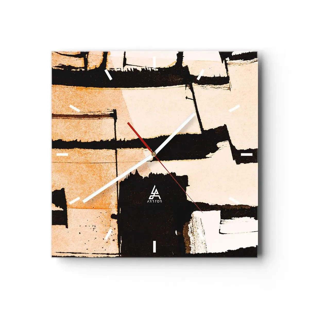 Wall clock - Clock on glass - Order After All - 30x30 cm