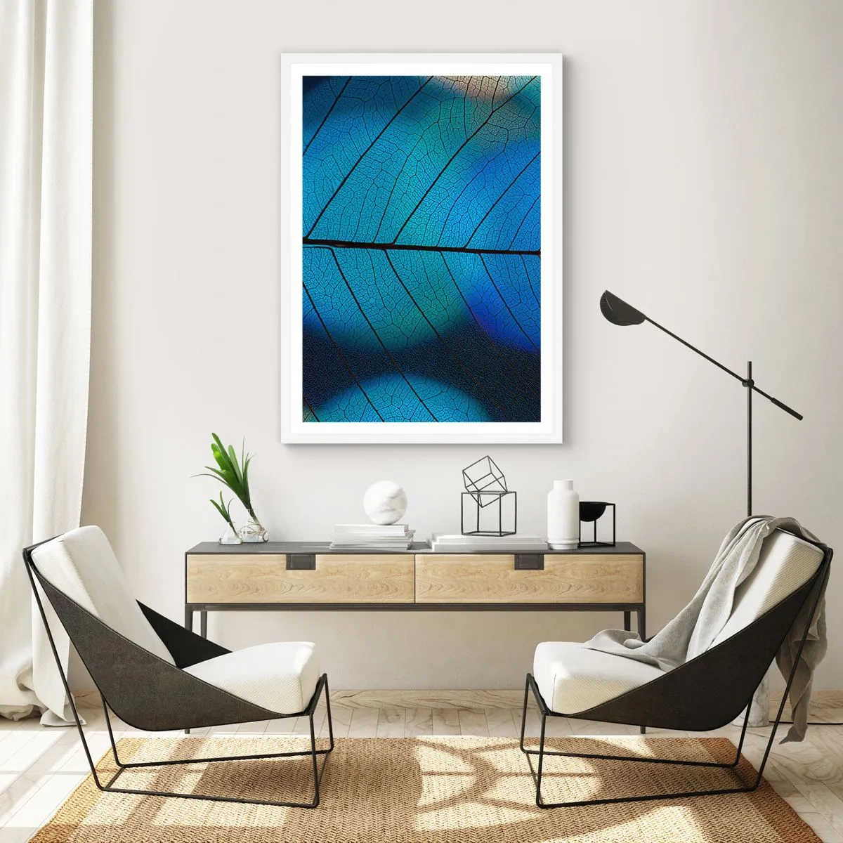 Poster in white frmae - Intricate Construction - 61x91 cm