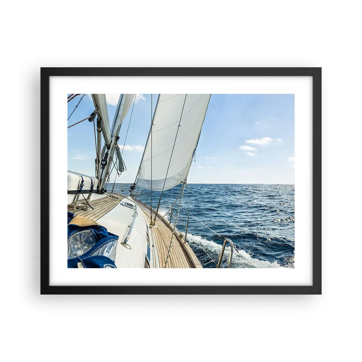 Poster in black frame - Ahoy, Adventure - 50x40 cm
