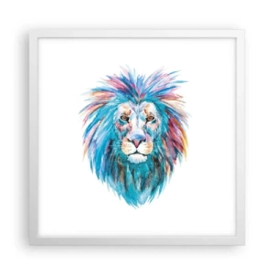 Poster in white frmae - Electrifying Aura - 40x40 cm