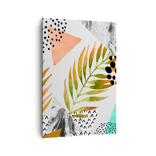 Canvas picture - Decorated with a Palm Leaf - 70x100 cm