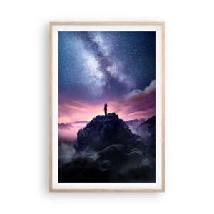 Poster in light oak frame - And He Smelled Life - 61x91 cm