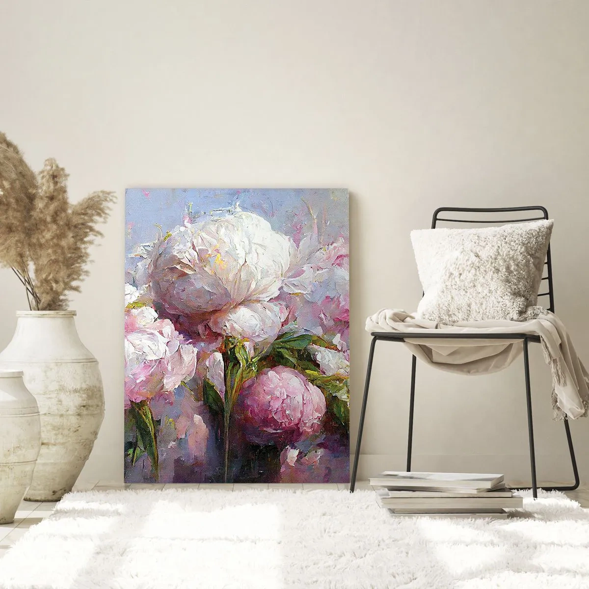 Glass picture - Bouquet Bubbling with Life - 50x70 cm