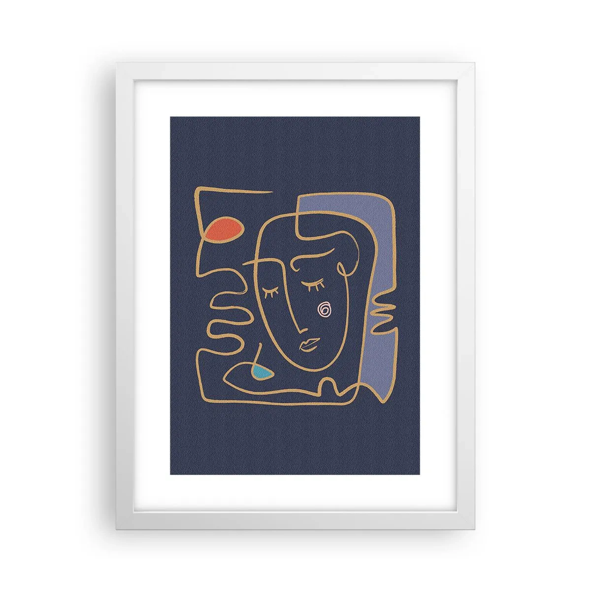 Poster in white frmae - Deeply In Thoughts - 30x40 cm