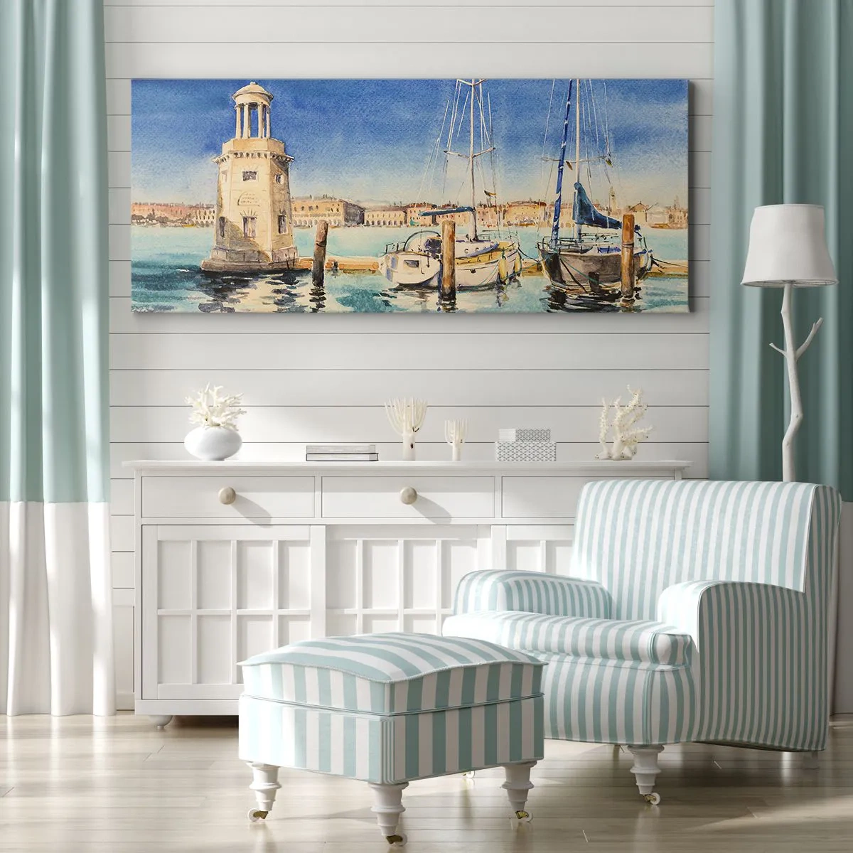 Canvas picture - Sunny Lagoon - 100x40 cm