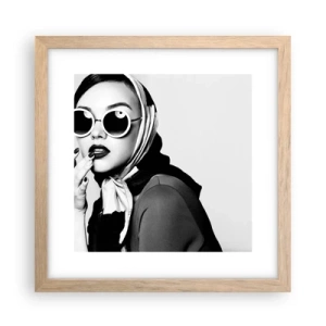 Poster in light oak frame - Greetings from the 60-ies - 30x30 cm