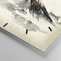 Clock face with lines