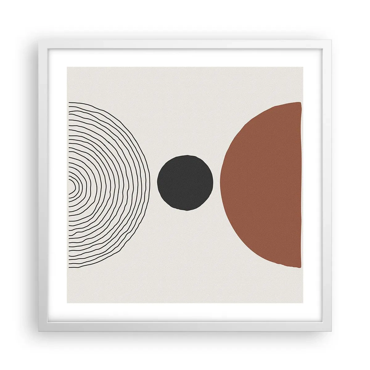 Poster in white frmae - In the Centre of Attention - 50x50 cm