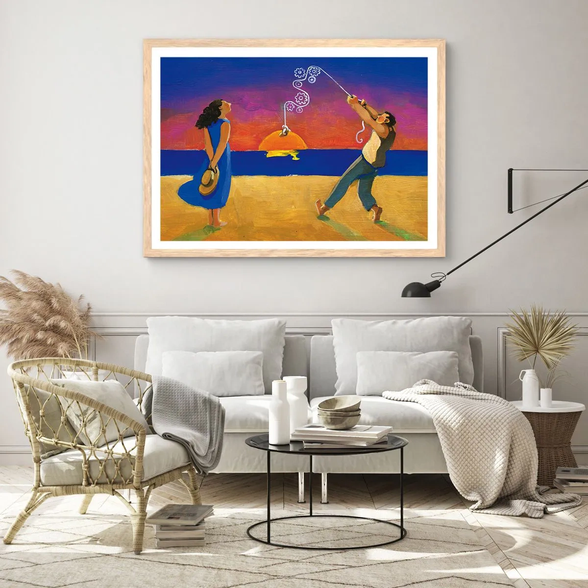 Poster in light oak frame - More than a Star from the Sky - 70x50 cm