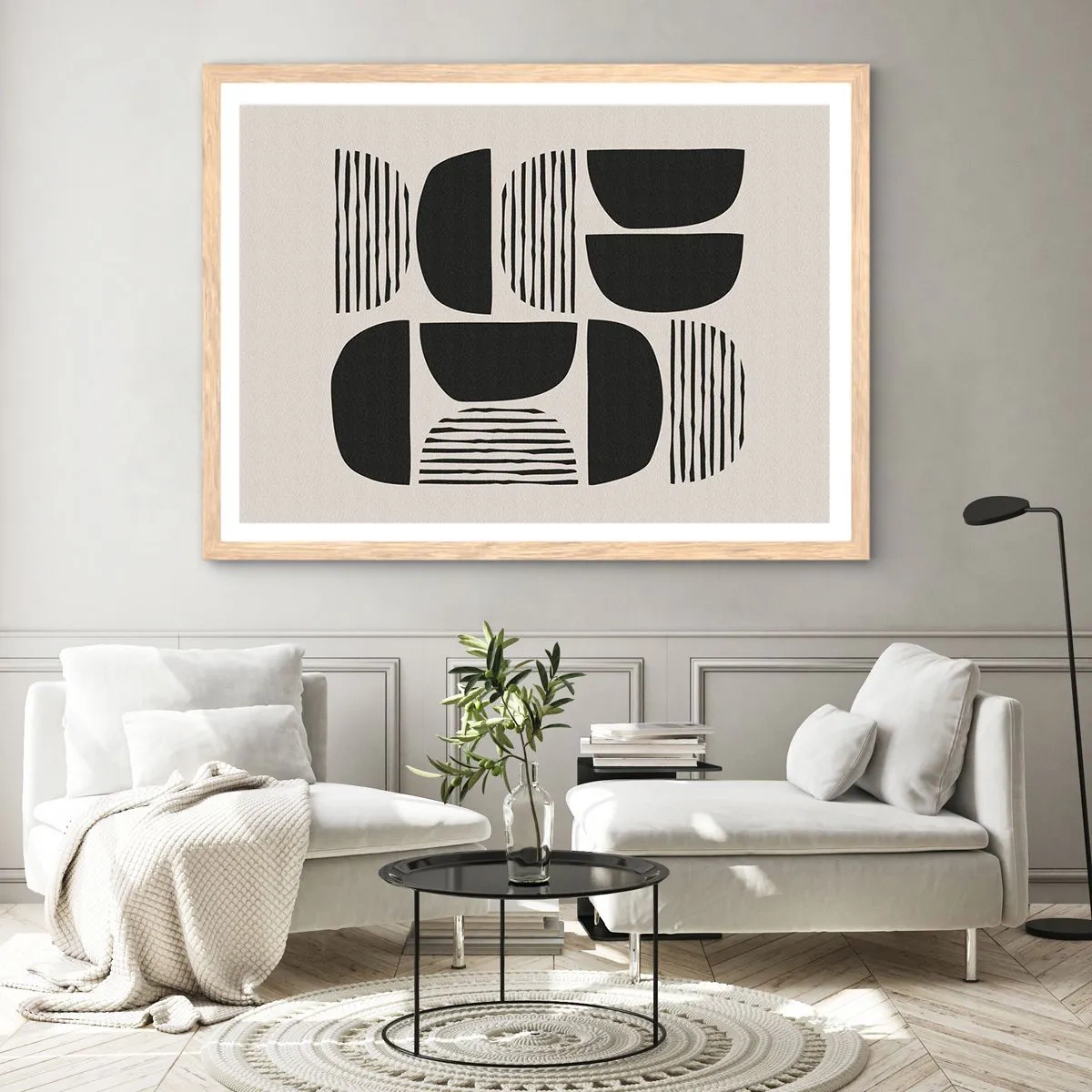 Poster in light oak frame - Half-Systems - 50x40 cm