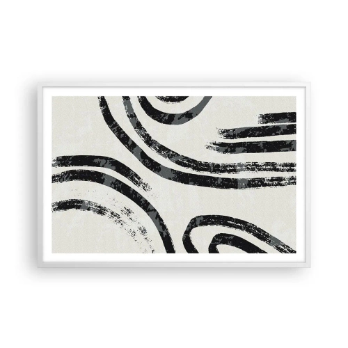 Poster in white frmae - Stopped Half Way - 91x61 cm