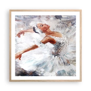 Poster in light oak frame - Delicate and Light As a Tulle - 60x60 cm