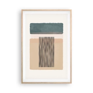 Poster in light oak frame - All in Order - 61x91 cm