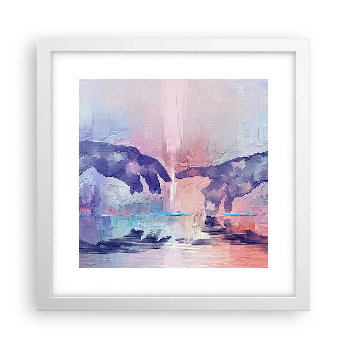 Poster in white frmae - Godly Spark of Life - 30x30 cm