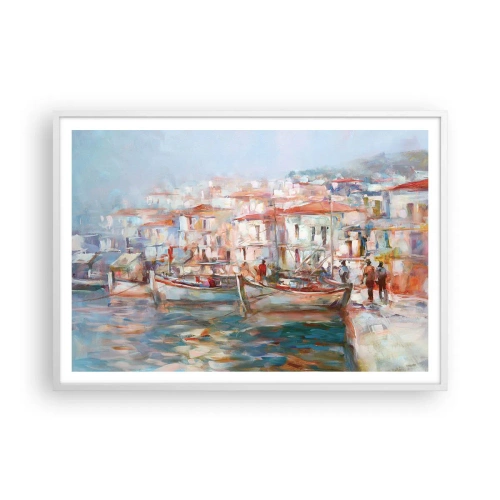 Poster in white frmae - Holidays in Pastel - 100x70 cm
