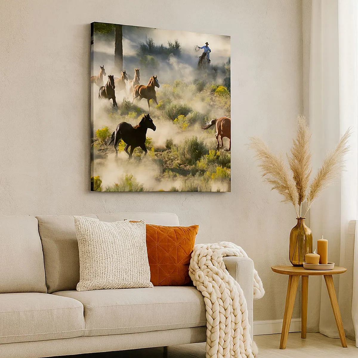 Canvas picture - Rivalry - Freedom or Man Power? - 30x30 cm