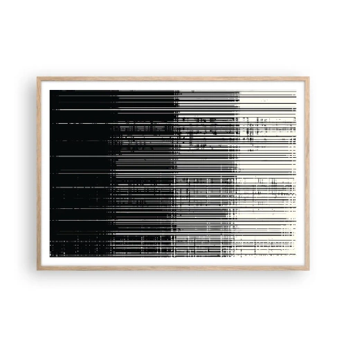 Poster in light oak frame - Waves and Vibrations - 100x70 cm