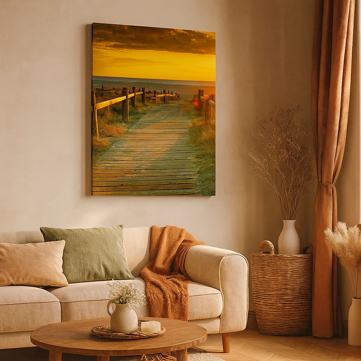 Canvas picture - Bathed in Old Gold - 50x70 cm
