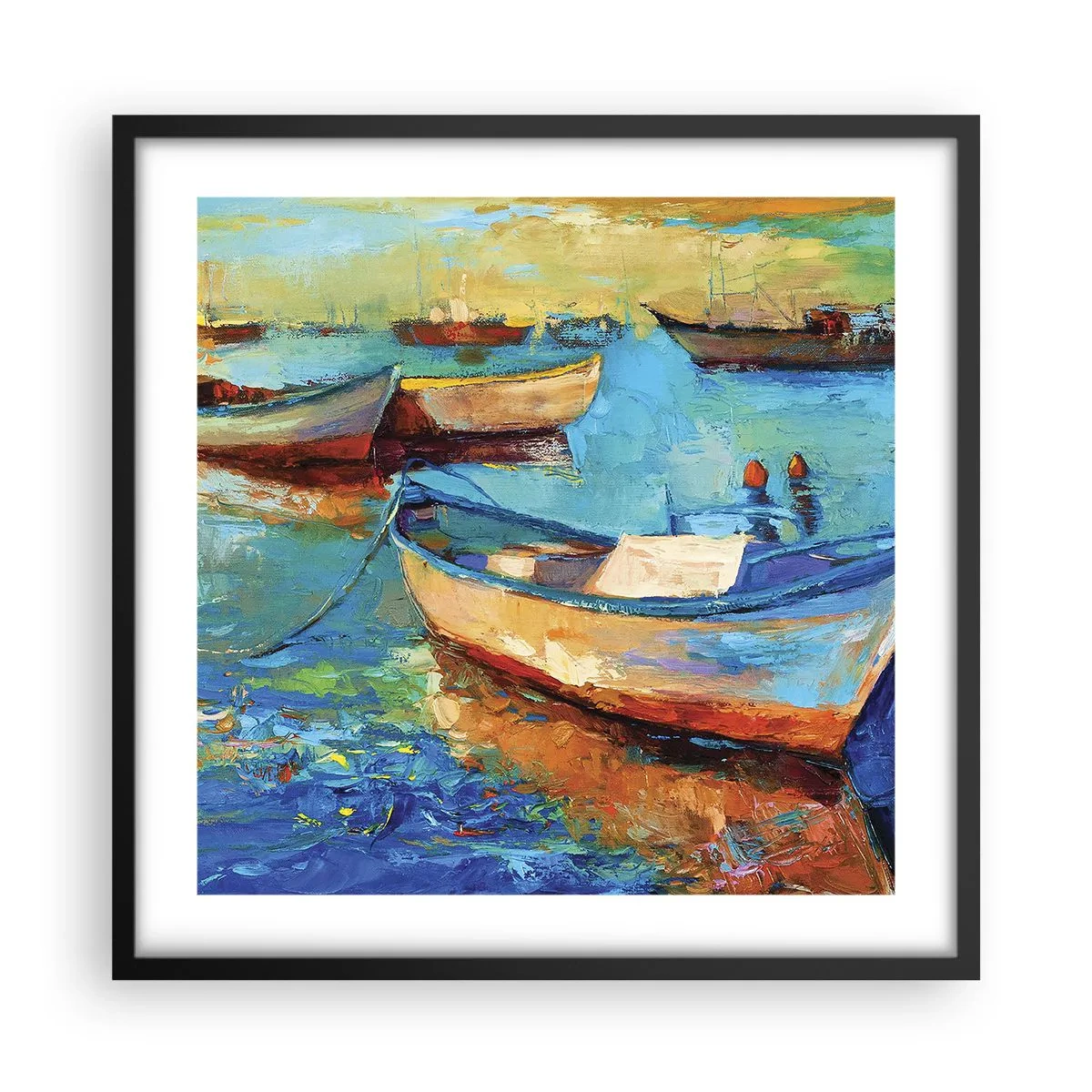Poster in black frame - In a Southern Bay - 50x50 cm