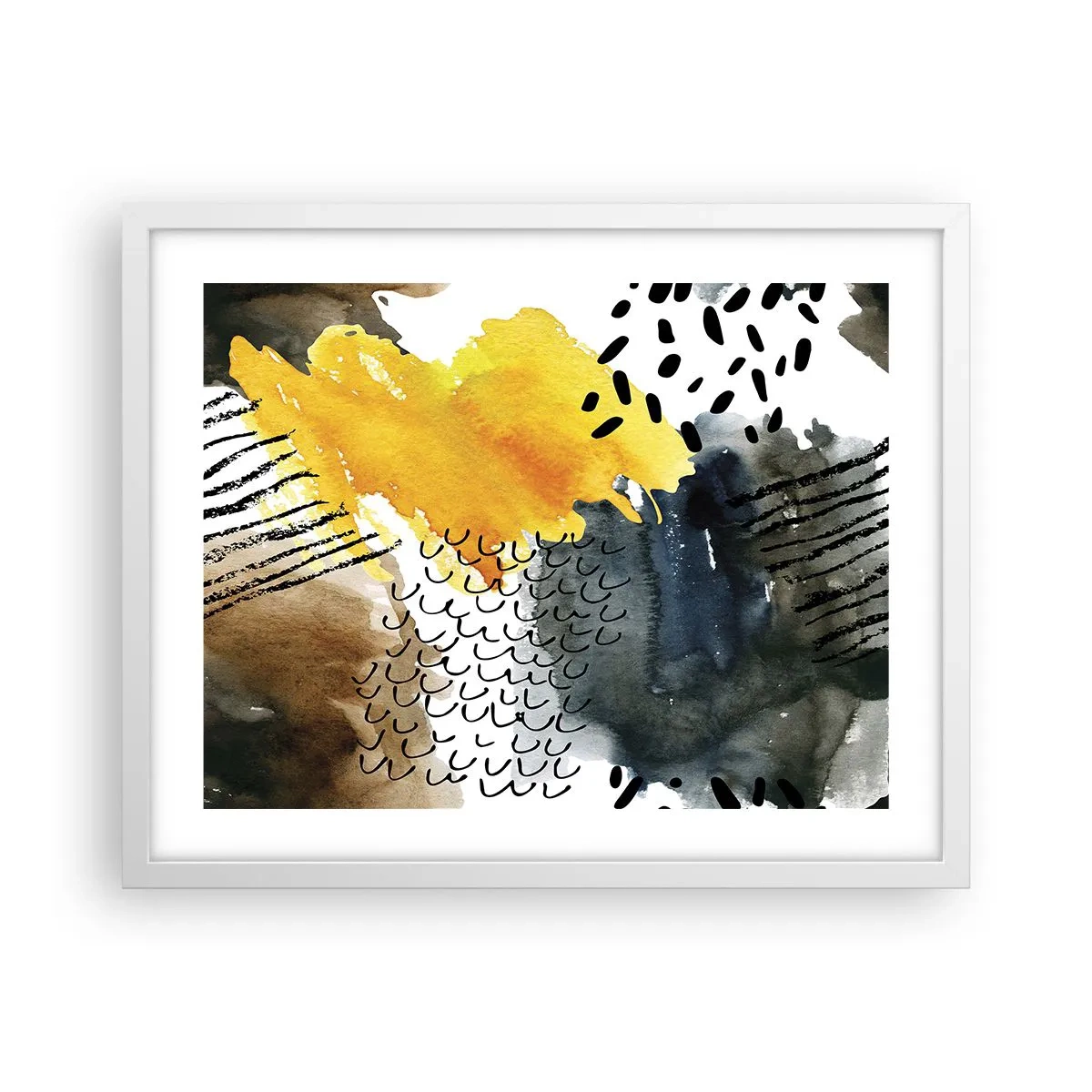 Poster in white frmae - Meeting of Elements - 50x40 cm