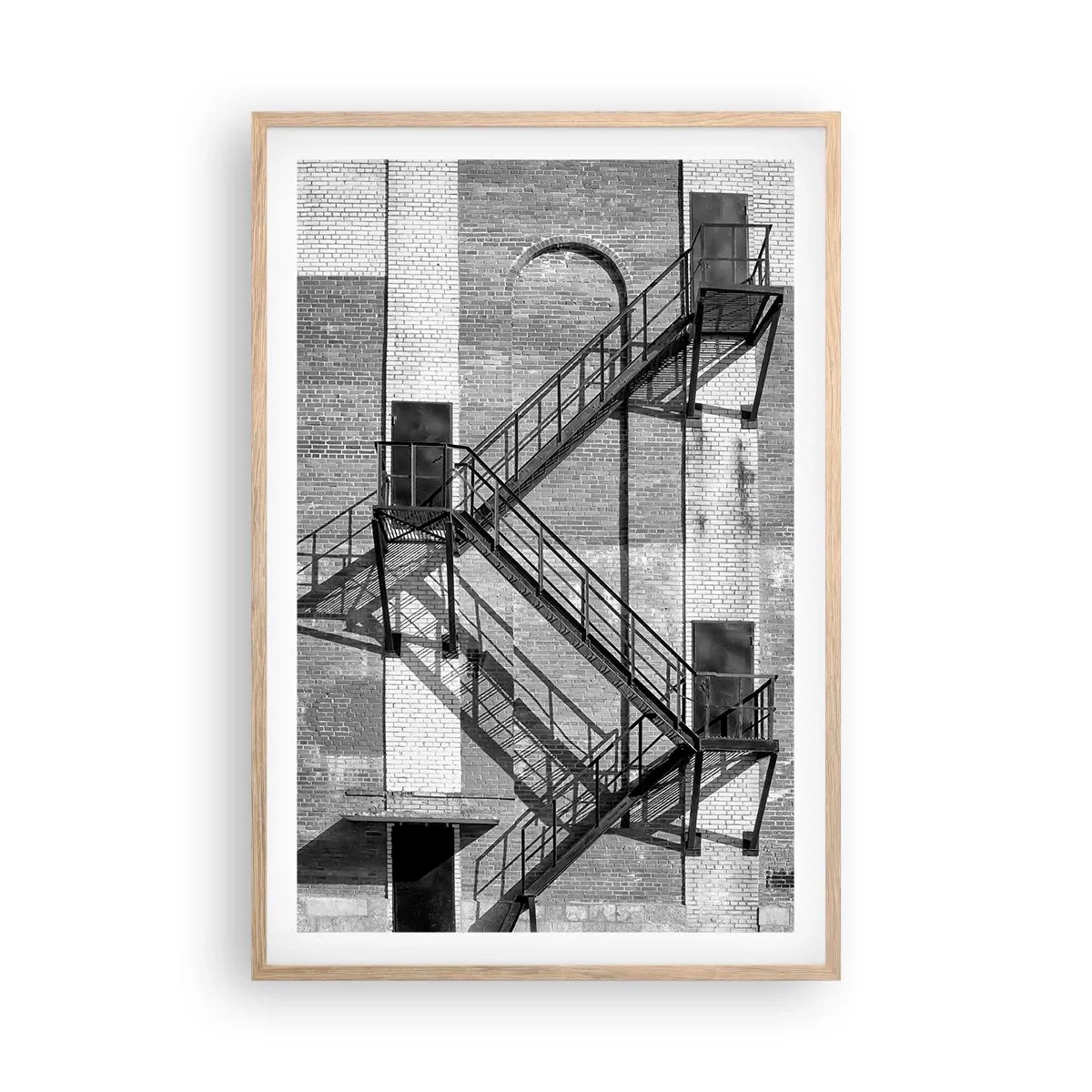 Poster in light oak frame - Industrial Style - 61x91 cm