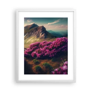 Poster in white frmae - Summer in the Mountains - 40x50 cm