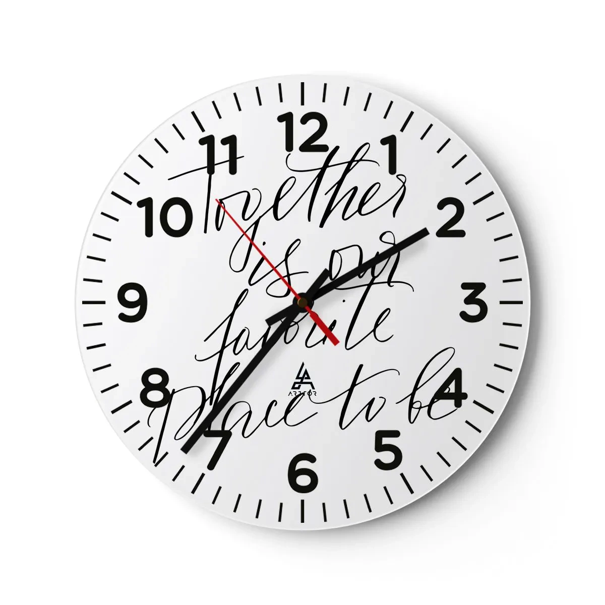 Wall clock - Clock on glass - Do You Also Feel This? - 40x40 cm