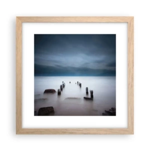Poster in light oak frame - Pensive Lake - 30x30 cm