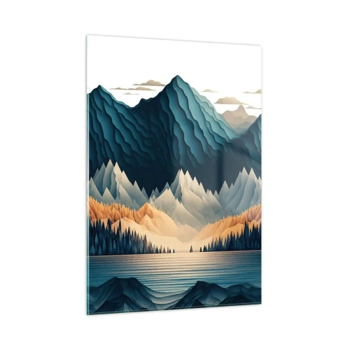 Glass picture - Perfect Mountain Landscape - 50x70 cm