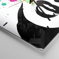 Clock face with lines