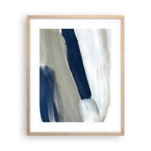 Poster in light oak frame - Encounter with White - 40x50 cm