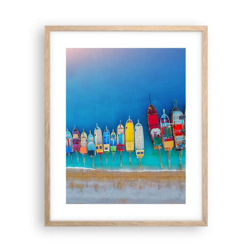 Poster in light oak frame - From Bird's Eye View - 40x50 cm