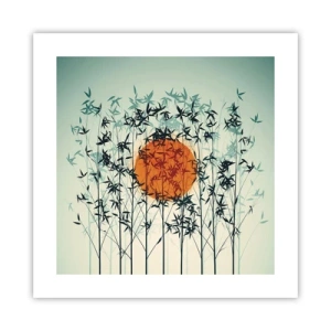 Poster - Japanese Sun - 40x40 cm