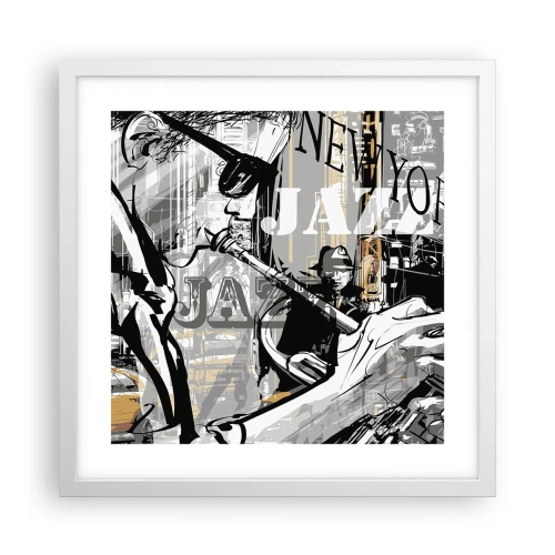 Poster in white frmae - In the Rhythm of New York - 40x40 cm