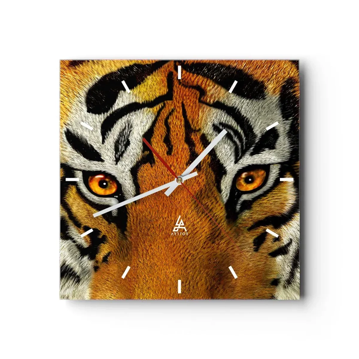 Wall clock - Clock on glass - Fearsome and Beautiful - 30x30 cm
