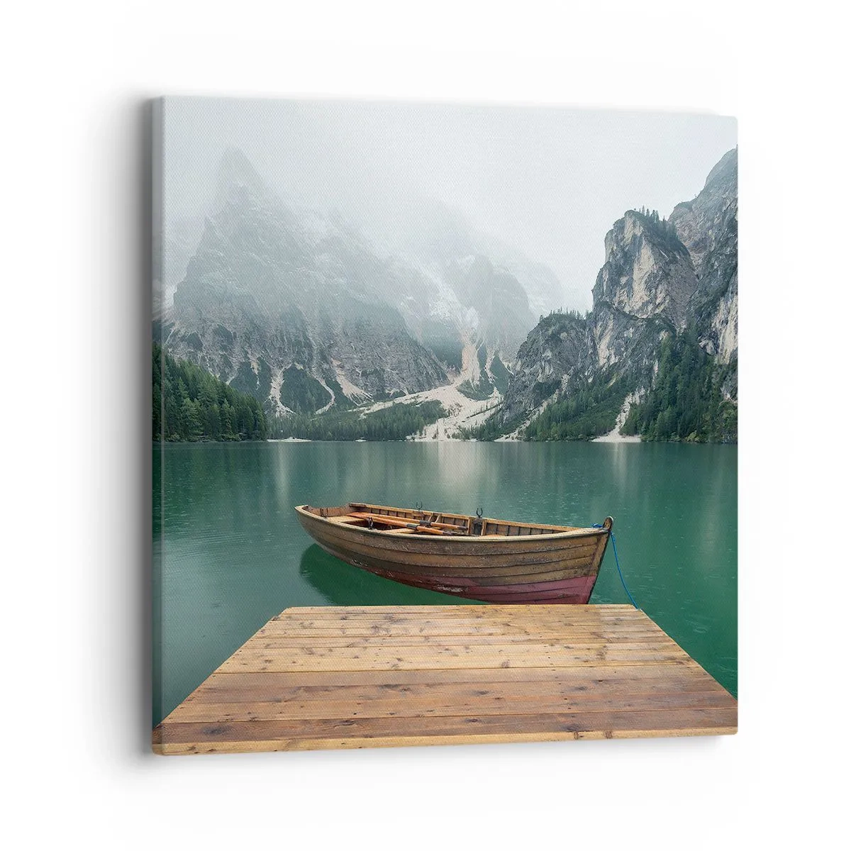 Canvas picture - Boat Found Solitude - 40x40 cm