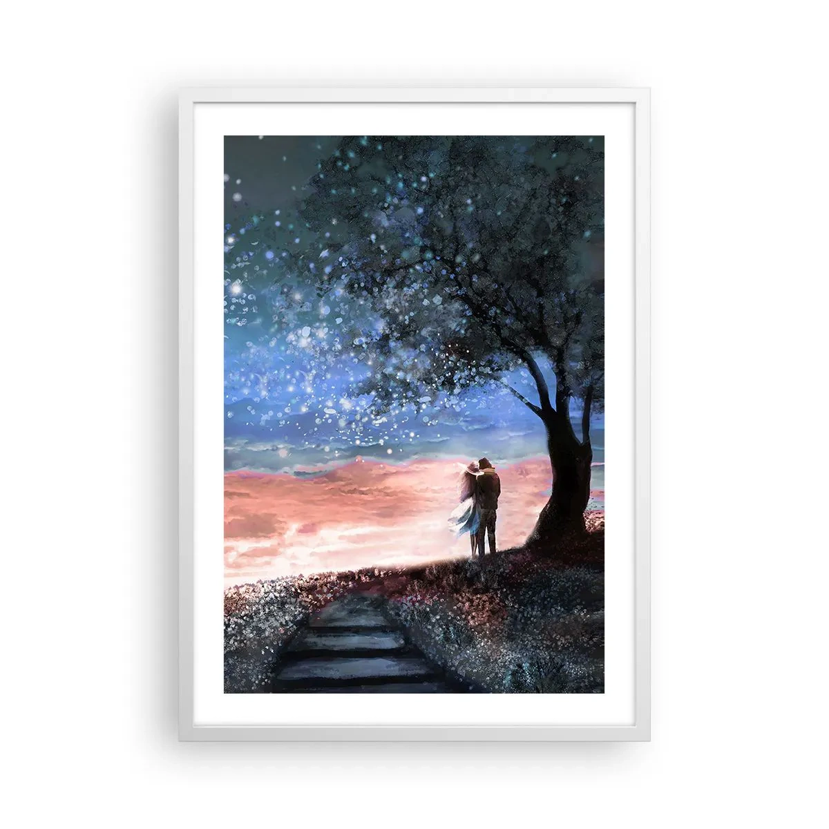 Poster in white frmae - Starry Spectacle - 50x70 cm