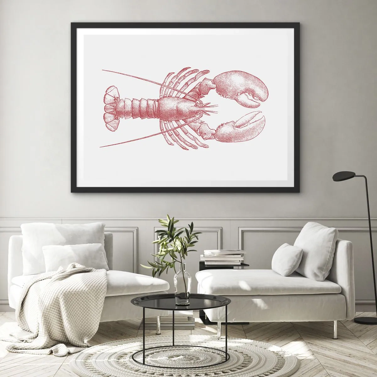 Poster in black frame - Lobster Worthy of a Lobster - 70x50 cm