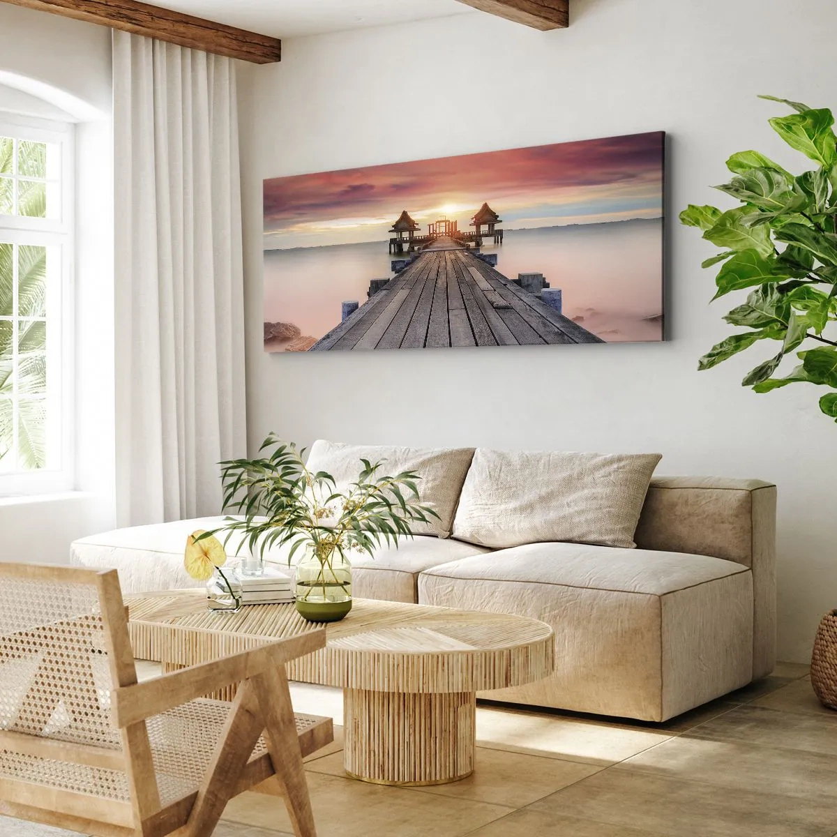 Canvas picture - Sunset on the East - 120x50 cm